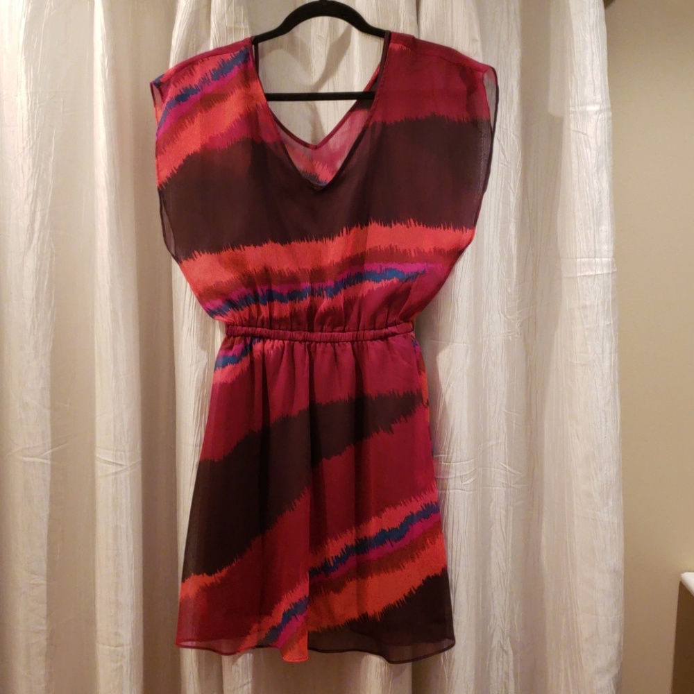 Express multicolored print dress